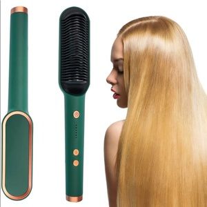 Hair straightener brush, ion hair straightener brush electric